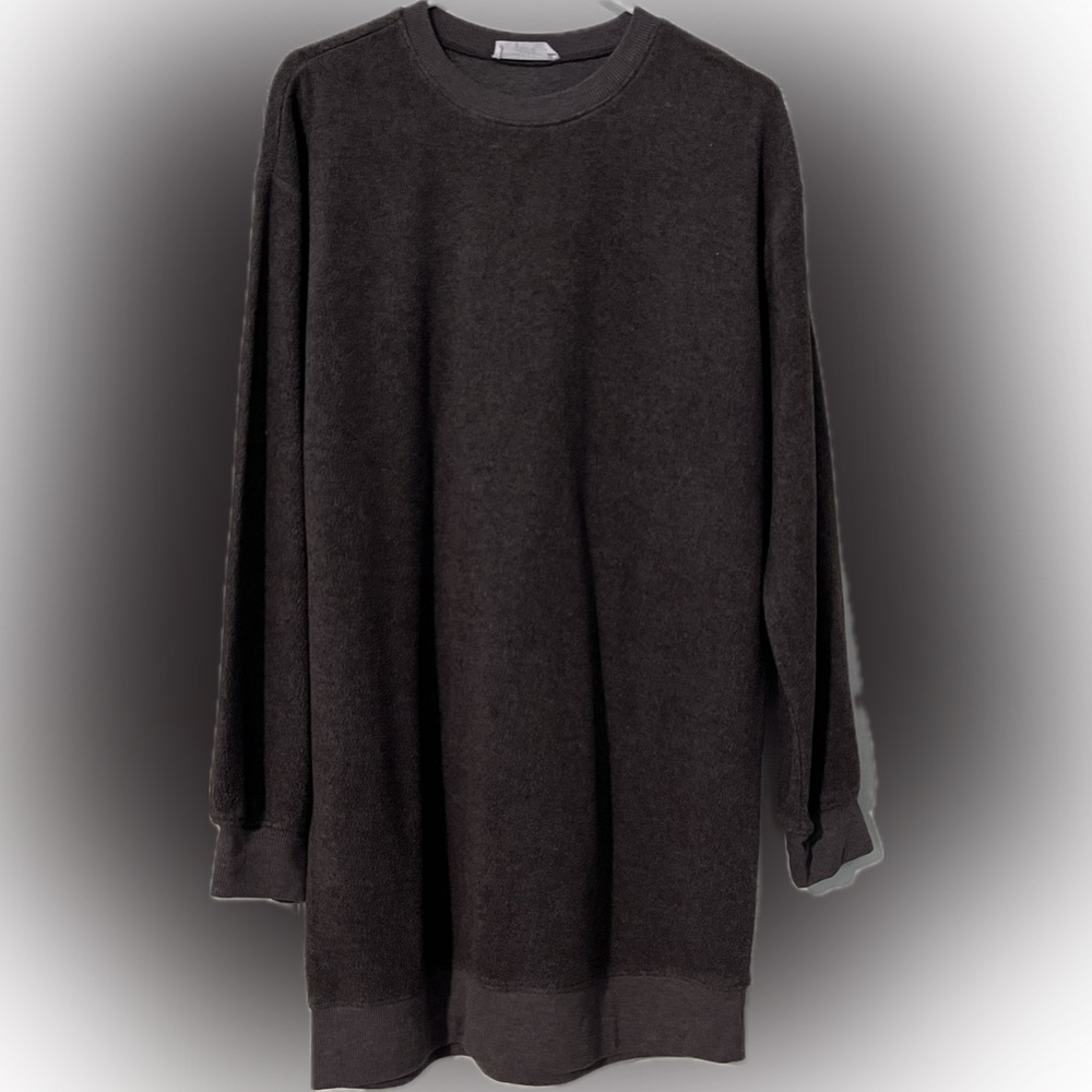 Talulah Brown Oversized Tunic Sweater Long Cozy Size M